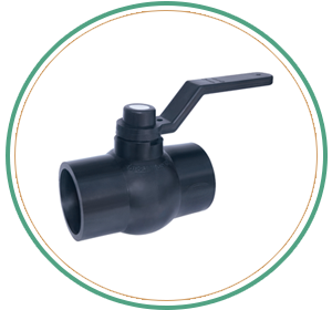 Solid Ball Valve Black Long Handle 
